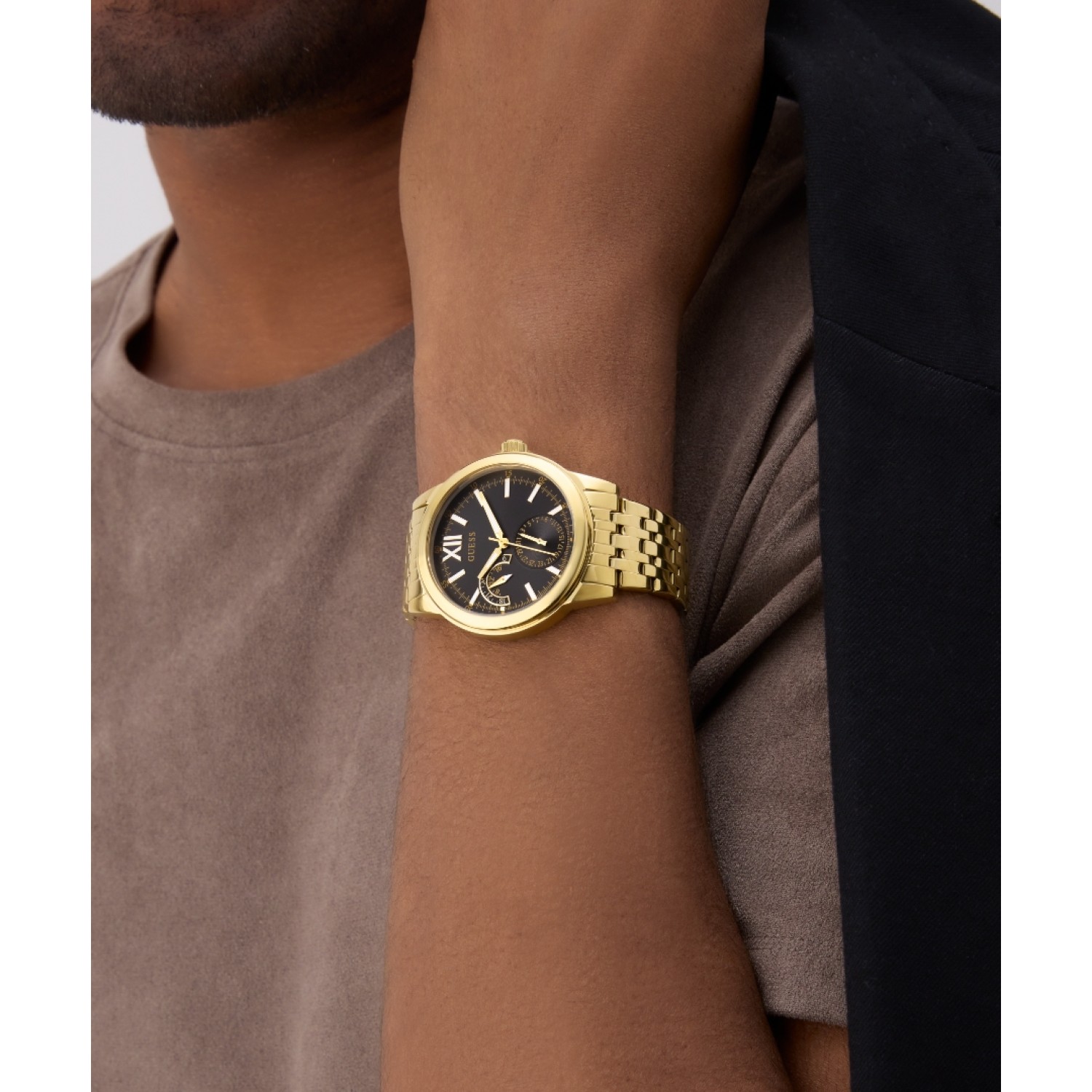 GW0976G2 Mens Gold Tone Multi-function Watch – Guess Watches GW0976G2 Mens Gold Tone Multi-function Watch by Guess