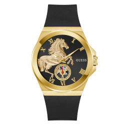 GW0979G1 Mens Black Gold Tone Analog Watch