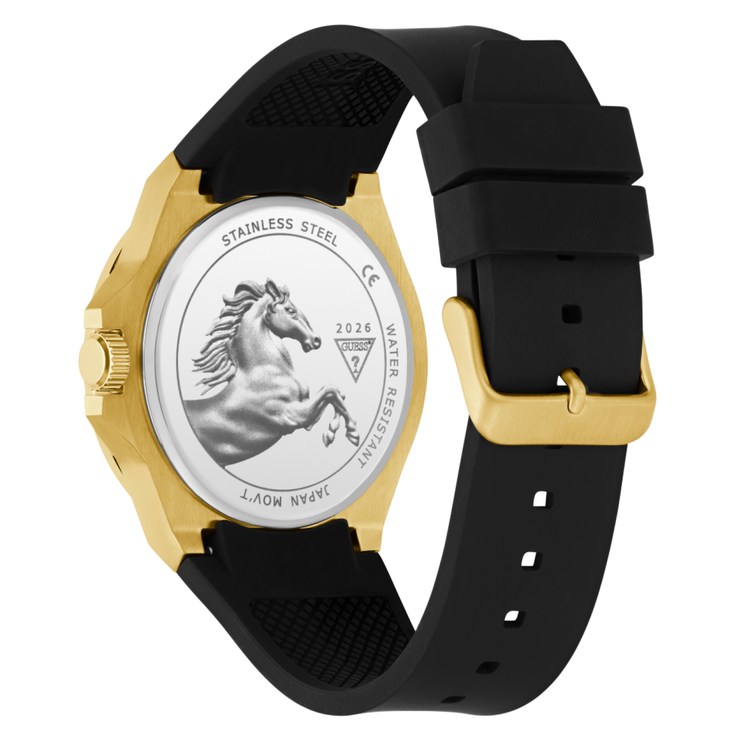 GW0979G1 Mens Black Gold Tone Analog Watch – Guess Watches GW0979G1 Mens Black Gold Tone Analog Watch by Guess