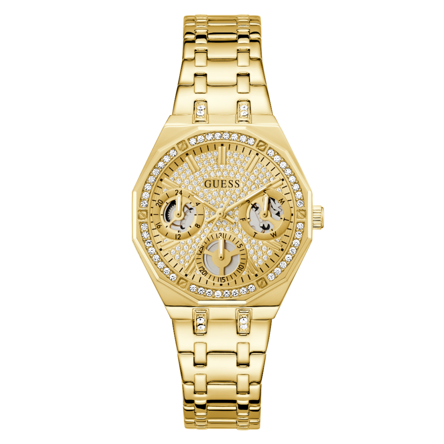 GW0988L2 Ladies Gold Tone Analogue Watch by Guess Watches