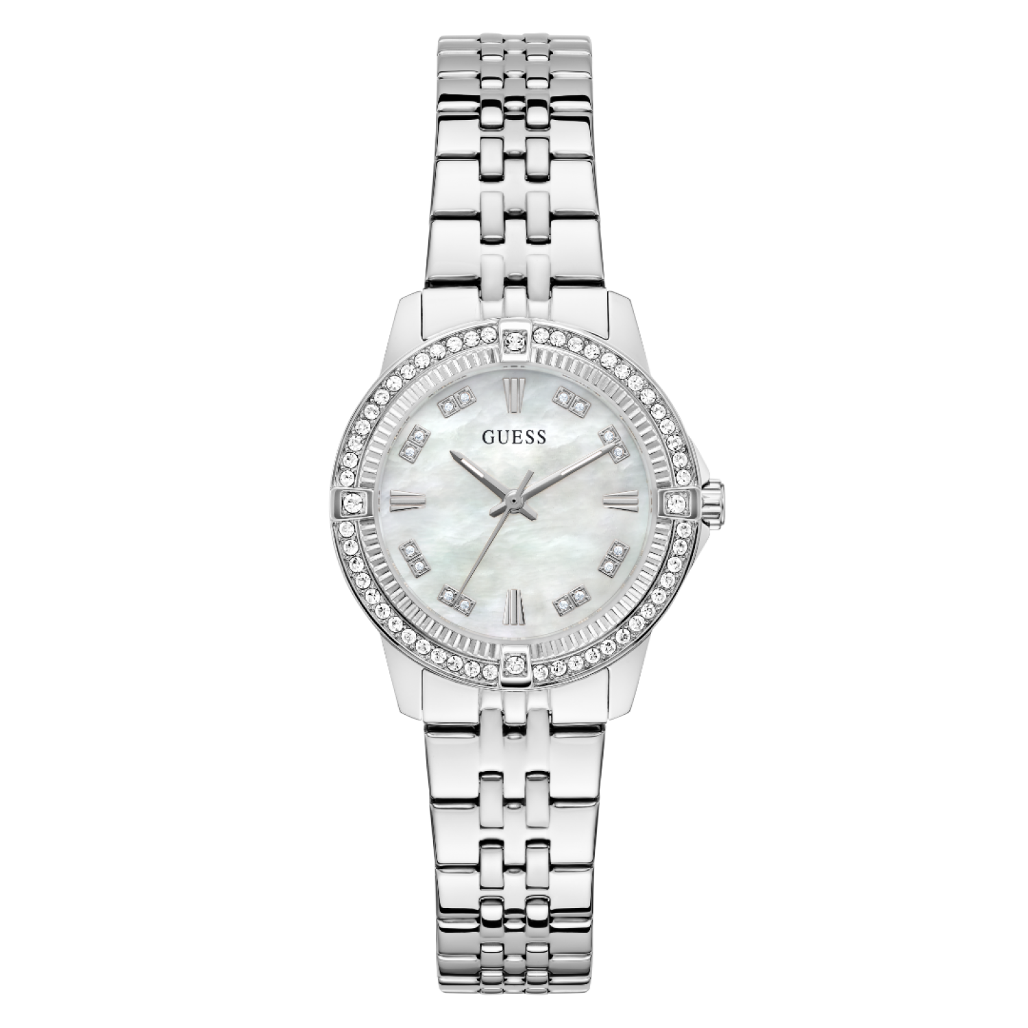 GW1027L1 GUESS Ladies Silver-Tone Analogue Watch – GW1027L1 GUESS Ladies Silver-Tone Analogue Watch by Guess Watches