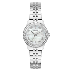 GW1027L1 GUESS Ladies Silver-Tone Analogue Watch