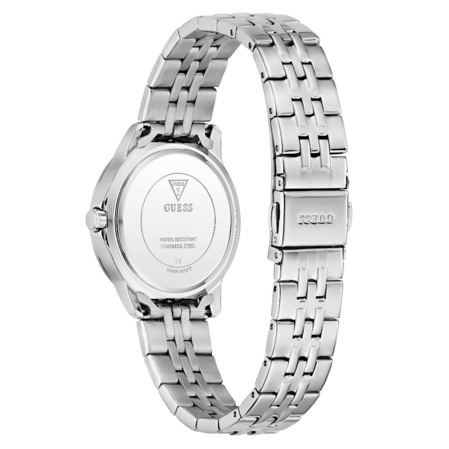 GW1027L1 GUESS Ladies Silver-Tone Analogue Watch – GW1027L1 GUESS Ladies Silver-Tone Analogue Watch by Guess Watches