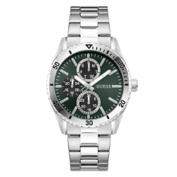 GW1061G1 GUESS Mens Silver-Tone Multi-Function Watch