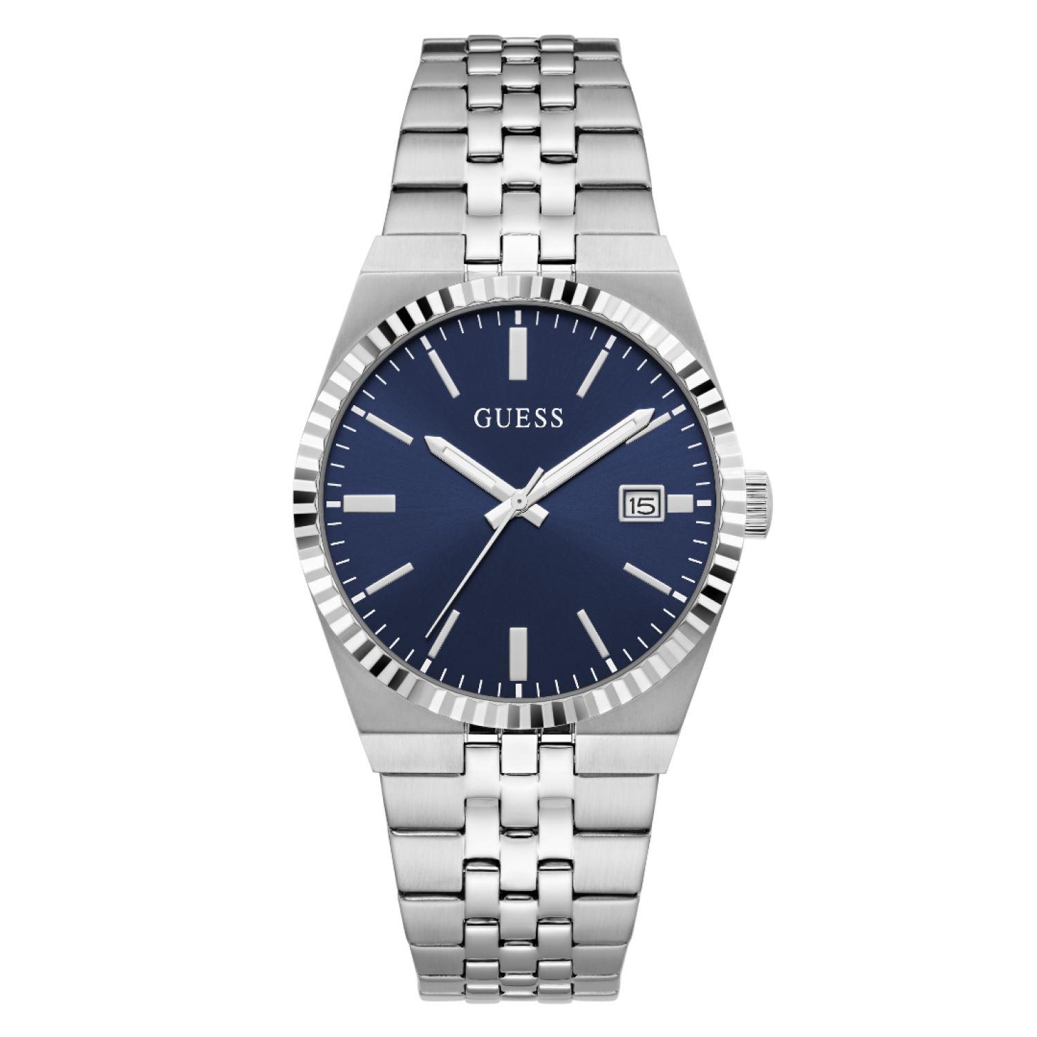 GW1153G1 GUESS Mens Silver-Tone Analogue Watch by Guess Watches