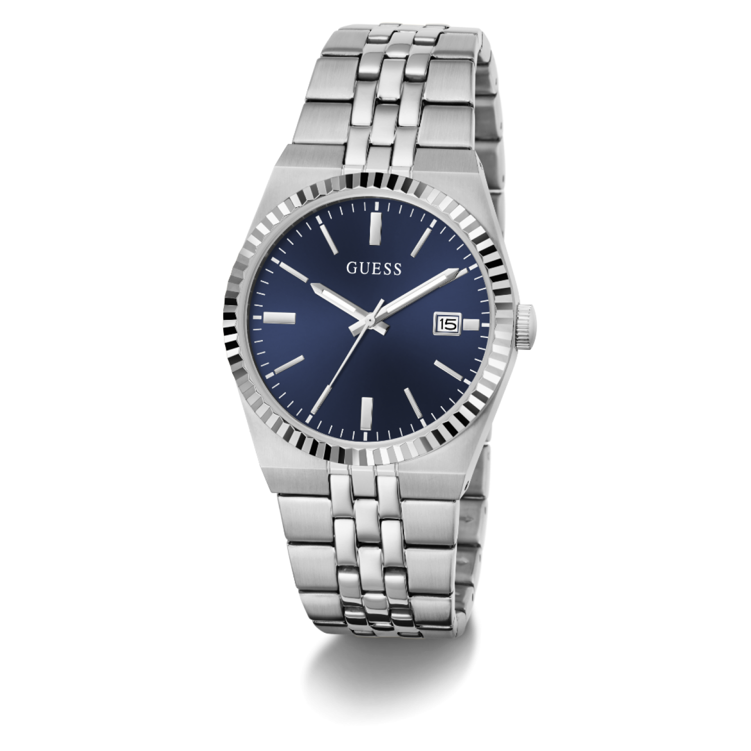 GW1153G1 GUESS Mens Silver-Tone Analogue Watch by Guess Watches
