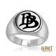 The Hobbit Bilbo Baggins BB Signet Ring Silver. The Hobbit  Bilbo Baggins BB Signet Ring The Rings top is 16mm in diameter Crafted in SOLID Sterling Silver.  Each ring somes with a Hobbit leather pouch and license card of authenticity. Supplied with Ch @c