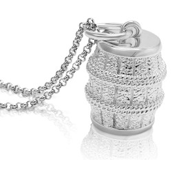 The Hobbit Smaug Barrel Pendant Silver