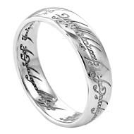 Lord of The Rings One Ring Fine Engraving Silver Lord of The Rings One Ring Fine Engraving Silver