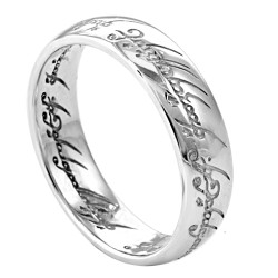 Lord of The Rings One Ring Fine Engraving Silver Lord of The Rings One Ring Fine Engraving Silver