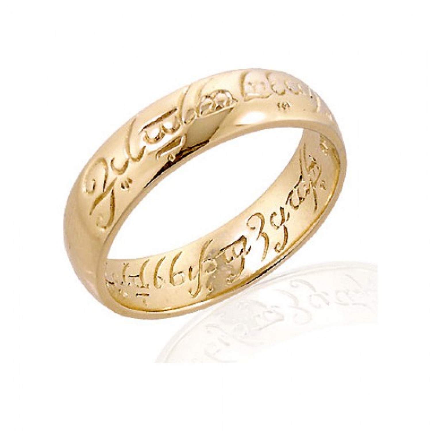 Lord Of The Rings Ring - Christies Diamond Jeweller Official Lord Of The Rings Ring of Power in 9K Gold. One ring to rule them all,One ring to find them,One ring to bring them all and in the darkness bind them. Engraved with Elvish Runes in black anodised Elvish Script. The only Official Lord of the Rings