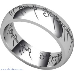 Lord of The Rings One Ring Fine Engraving Silver