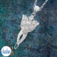 Lord of The Rings Official Arwens Evenstar Sterling Silver. The Evenstar ...and she took a white gem like a star that lay upon her breast hanging upon a silver chain... The Arwen Evenstar pendant was given to Aragorn by Arwen to show her eternal love... T