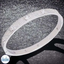 Sterling Silver Cartier Style Bangle 