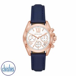 MK2960 Michael Kors Bradshaw Chronograph Navy Leather Watch