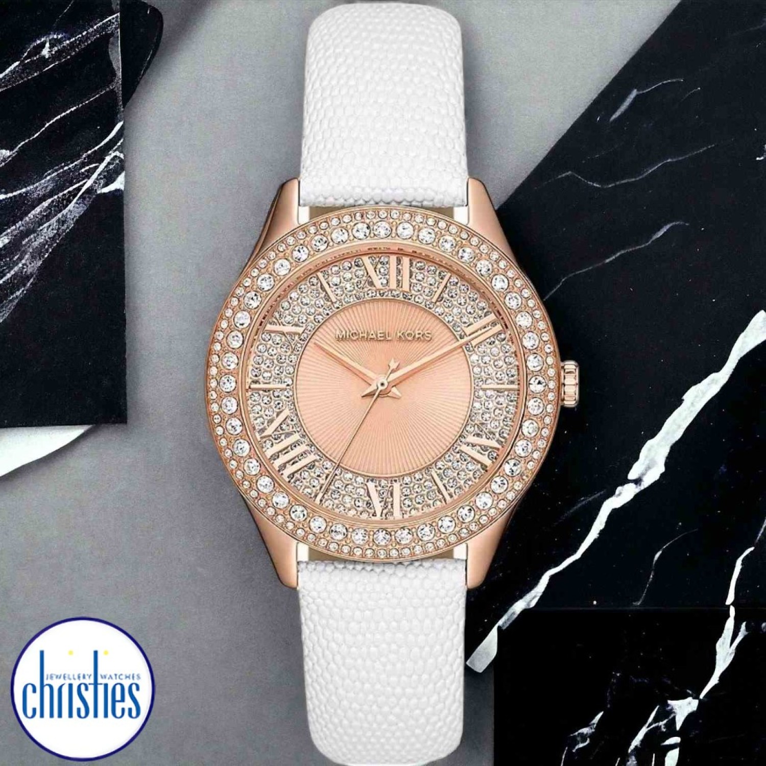 Christies Jewellery - MK2989 Michael Kors Harlowe Three-Hand Watch Watches Auckland NZ MK2989 Michael Kors Harlowe Three-Hand Watch MK2989 Michael Kors Auckland |Chronographs, minimalist designs, oversized faces, and elegant options, catering to diverse tastes.