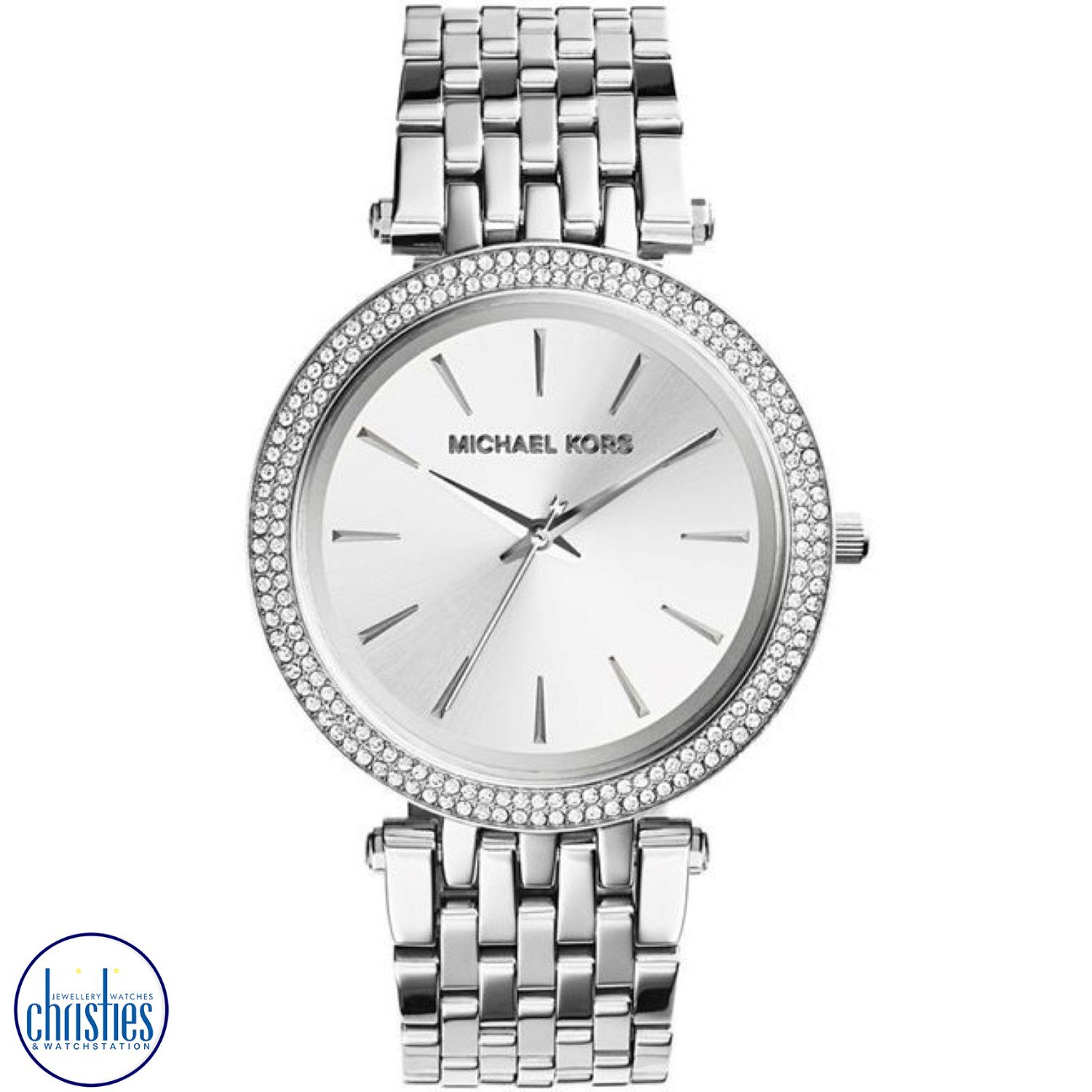 MK3190 Michael Kors Womens Darci Stainless Steel Bracelet Watch. An elegant addition to your collection: a glistening Darci watch from Michael Kors. Now in store at Christies Papatoetoe  OXIPAY - Have it now and pay over 4 fortnightly payments - Interest 