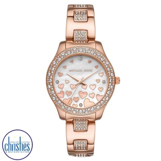 Michael kors rose on sale gold and white watch