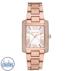 MK4644 Michael Kors Oversized Emery Pavé Rose-Gold Tone Watch