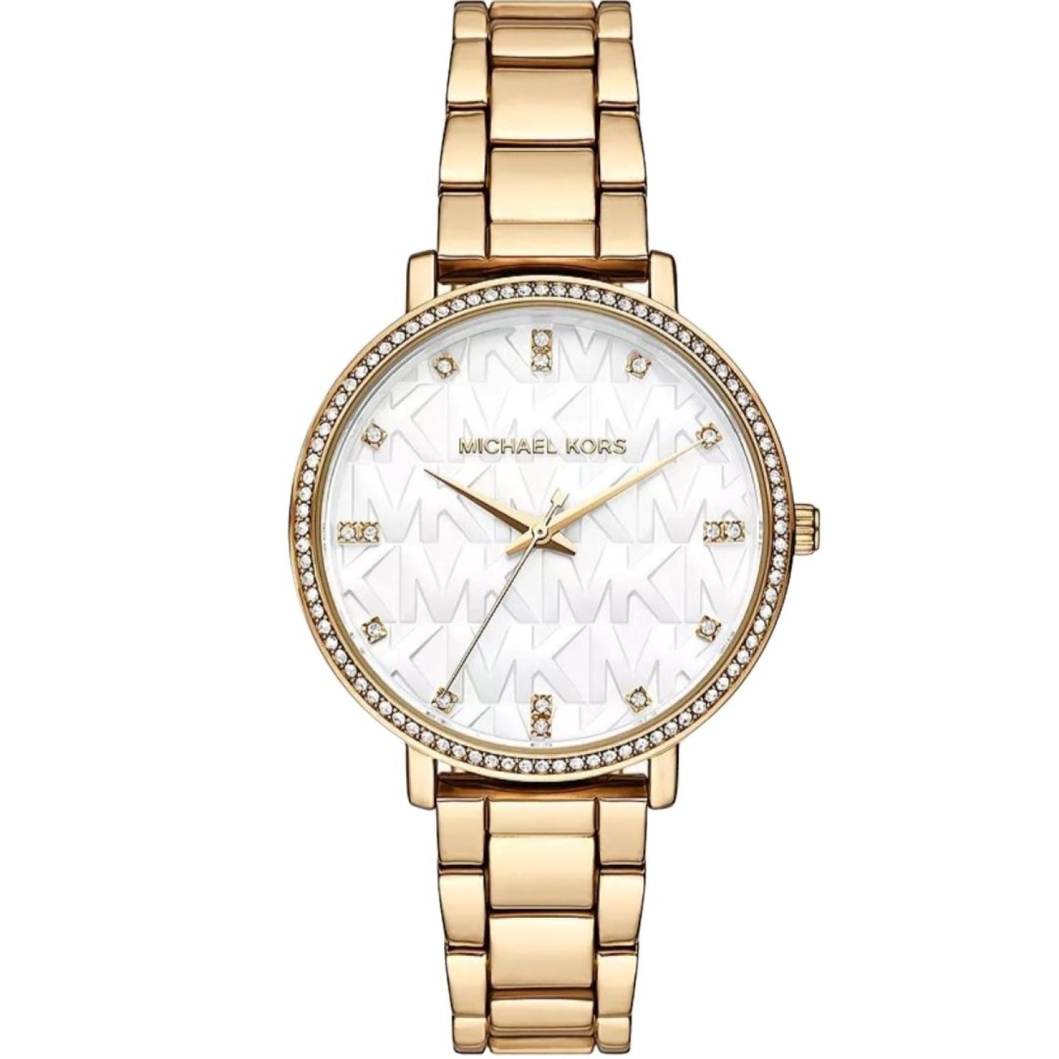 Christies Jewellery - MK4666 Michael Kors Pyper Gold-Tone Watch Auckland NZ MK4666 Michael Kors Pyper Gold-Tone Watch with White Patterned Dial