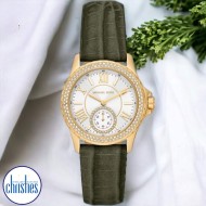 MK4720 Michael Kors Mini Everest Green Leather Watch