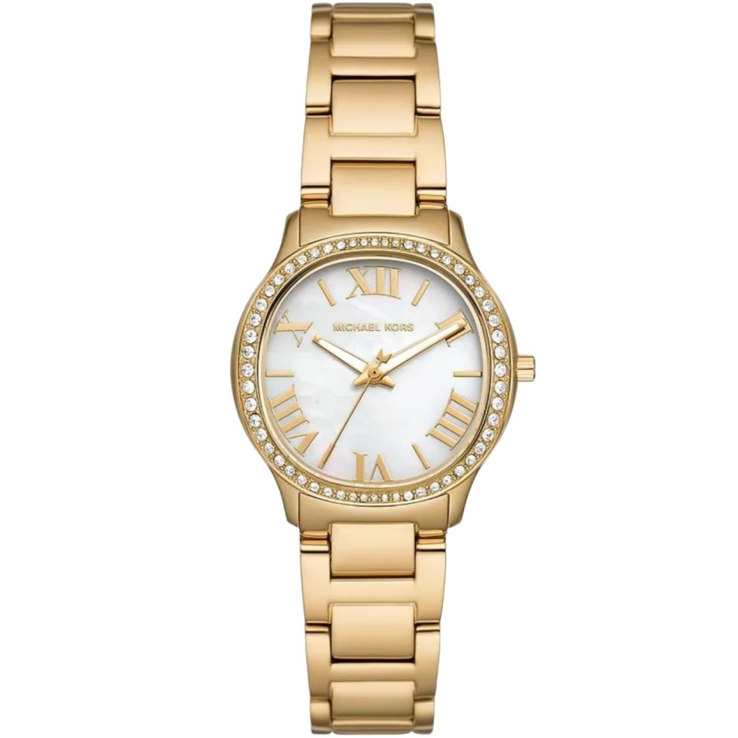 Christies Jewellery - MK4822 Michael Kors Sage Gold Tone Watch Auckland NZ MK4822 Michael Kors Sage Gold Tone Watch with White Mother of Pearl Dial