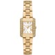 MK4867 Michael Kors Emery Gold Tone Analogue Watch with rectangular case and crystal accents