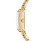 MK4867 Michael Kors Emery Gold Tone Analogue Watch with rectangular case and crystal accents