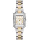 MK4882 Michael Kors Emery Bi Tone Analogue Watch – Stylish Two-Tone Timepiece with Roman Numeral Markers MK4882 Michael Kors Emery Bi Tone Analogue Watch with a rectangular white dial, gold Roman numeral markers, and a bi-tone silver and gold bracelet