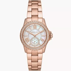 MK7364 Michael Kors Women's Rose-Gold Mini-Everest Stainless Steel Watch