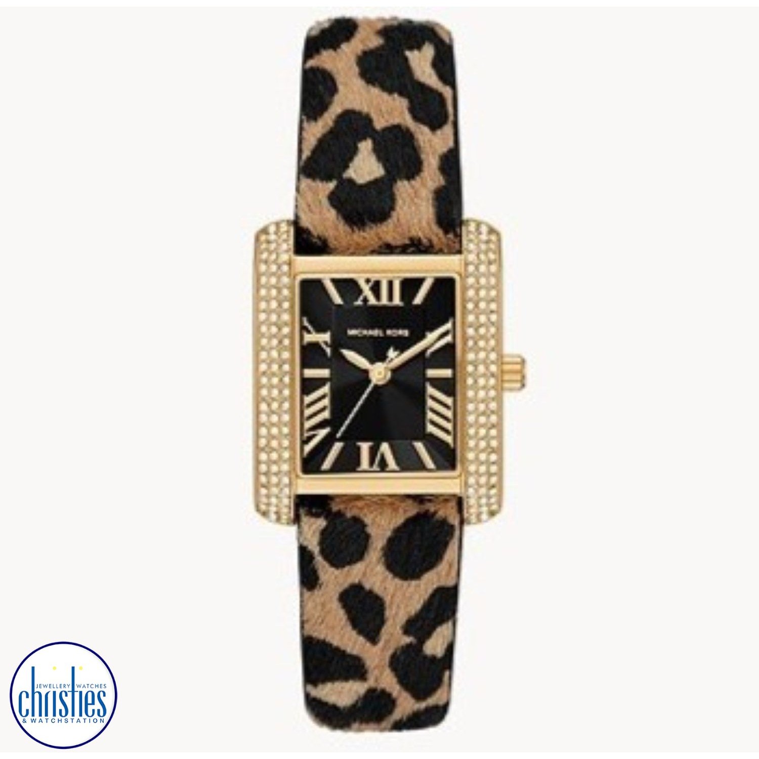 Christies Jewellery - MK7387 MICHAEL KORS Emery Three-Hand Animal Print Leather Watch Watches NZ MK7387 MICHAEL KORS Emery Three-Hand Animal Print Leather Watch Watches NZ