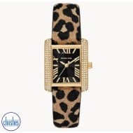  MK7387 MICHAEL KORS Emery Three-Hand Animal Print Leather Watch