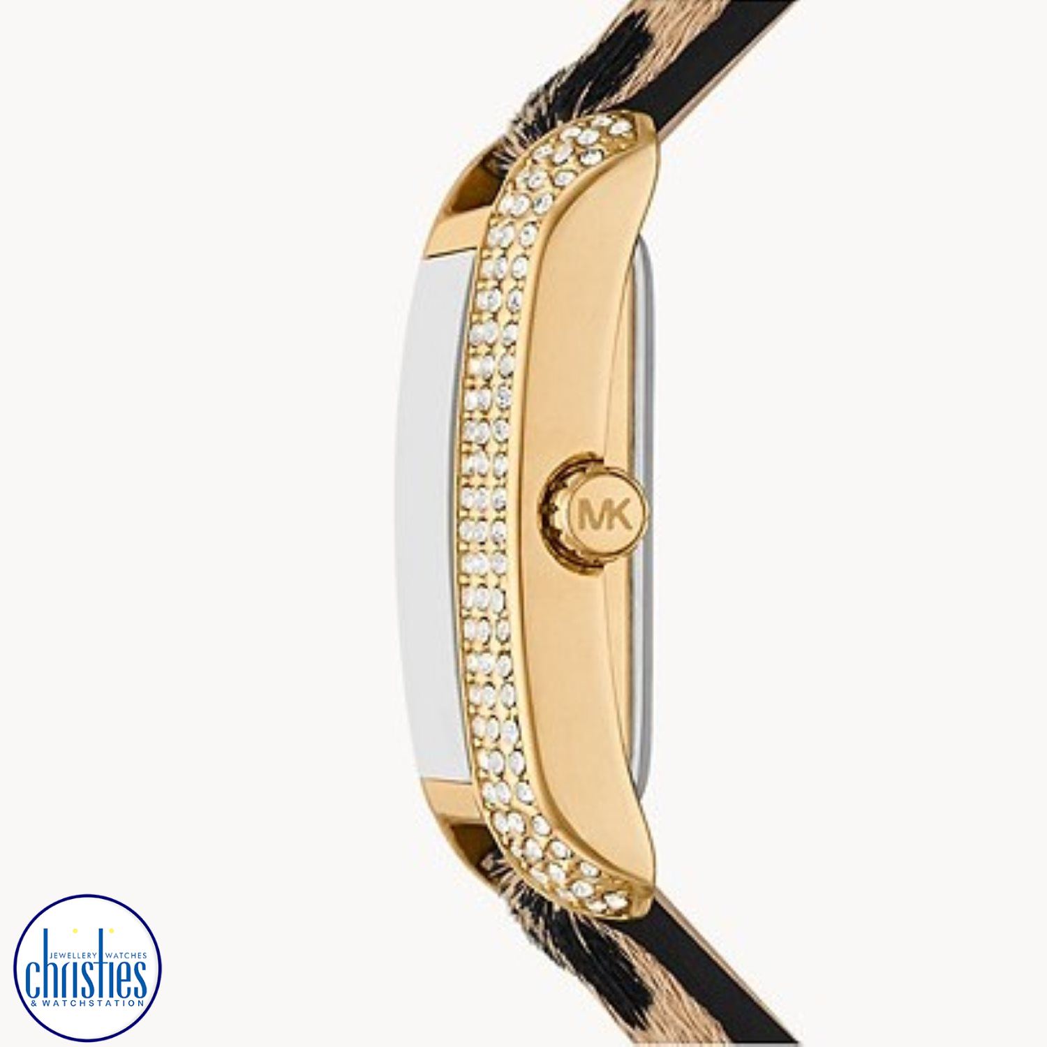 Christies Jewellery - MK7387 MICHAEL KORS Emery Three-Hand Animal Print Leather Watch Watches NZ MK7387 MICHAEL KORS Emery Three-Hand Animal Print Leather Watch Watches NZ