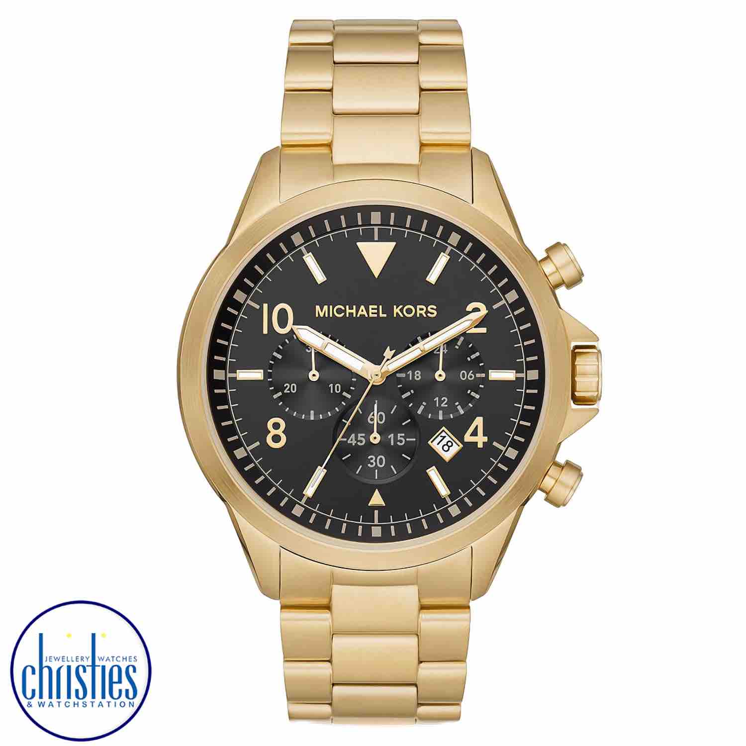 MK8827 Michael Kors Bradshaw Gage Chronograph Gold-Tone Watch MK8827 Michael Kors Bradshaw Gage Chronograph Gold-Tone Watch. MK8827 Michael Kors Bradshaw Gage Chronograph Gold-Tone Stainless Steel WatchAfterpay - Split your purchase into 4 instalments - Pay for your purchase over 4 instalments, due every two weeks.