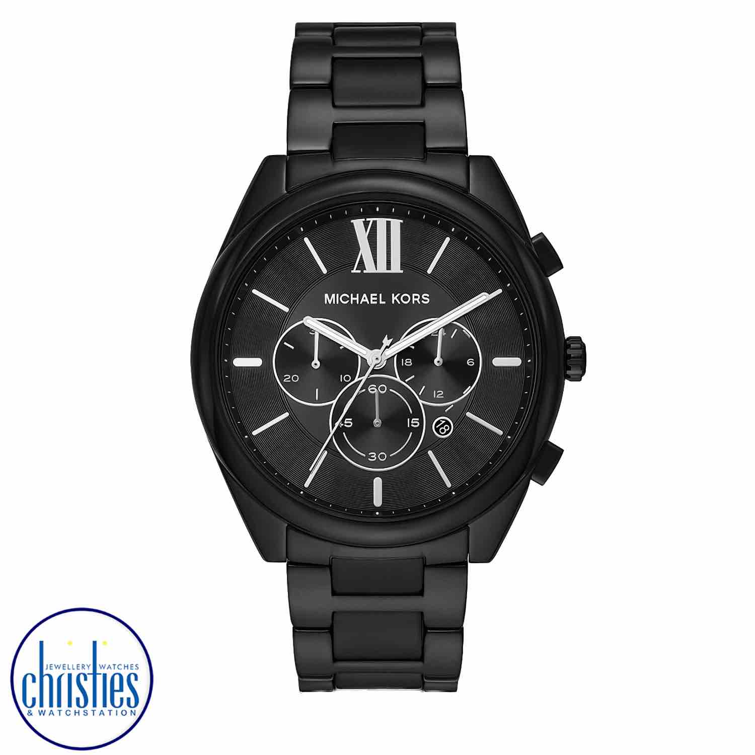 MK8993 Michael Kors Langford Chronograph Black Stainless Steel Watch. MK8993 Michael Kors Langford Chronograph Black Stainless Steel Watch Afterpay - Split your purchase into 4 instalments - Pay for your purchase over 4 instalments, due every two weeks. f