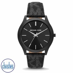 MK8908 Michael Kors Oversized Slim Runway Logo & Black Tone Watch MK8908 Michael Kors Oversized Slim Runway Logo & Black Tone Watch