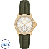 MK4720 Michael Kors Mini Everest Green Leather Watch MK4720 Michael Kors Mini Everest Green Leather Watch