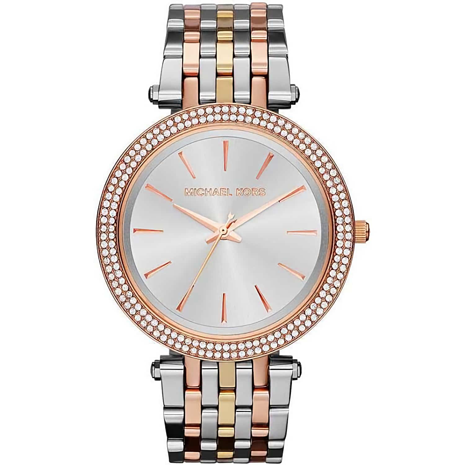MK3203  Michael Kors Darci Glitz Watch. Michael Kors Darci MK3203 is a beautiful and attractive Ladies watch. Case is made out of Two-tone steel/gold plate and the Silver dial gives the watch that unique look.Oxipay is simply the easier way to pay - use O