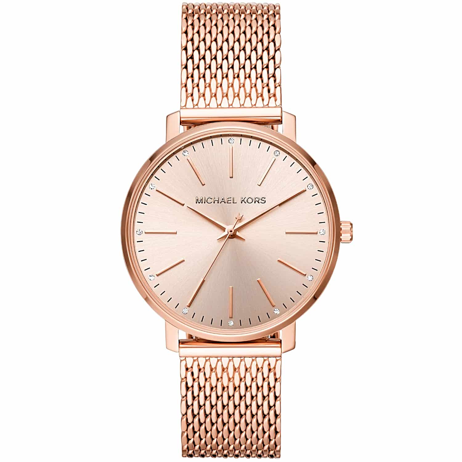 MK4340 Michael Kors Portia Watch. With a minimalist rose gold-tone dial, rounded rose gold-tone case and mesh bracelet, the ladies Michael Kors Portia Watch is classically chicOxipay is simply the easier way to pay - use Oxipay and well spread your pa @ch