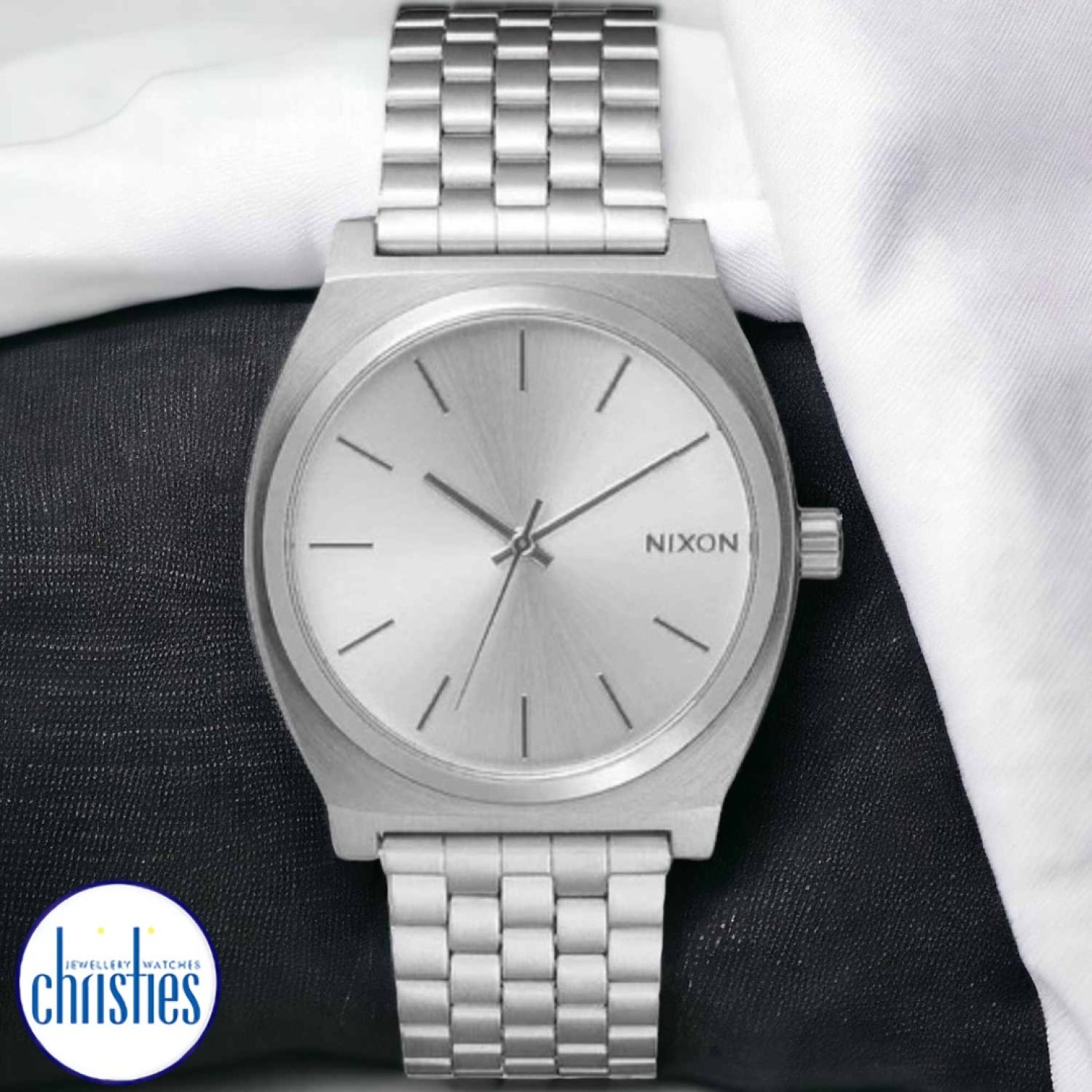 Christies Jewellery - A045-1920-00 NIXON Mens Time Teller All Silver Watches Auckland NZ A045-1920-00 NIXON Mens Time Teller All Silver Watch