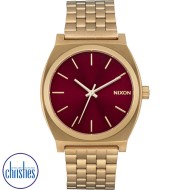 NIXON Mens Time Teller Gold/Oxblood Sunray A045-5098-00 NIXON Mens Time Teller Gold/Oxblood Sunray A045-5098-00