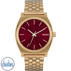 NIXON Mens Time Teller Gold/Oxblood Sunray A045-5098-00 NIXON Mens Time Teller Gold/Oxblood Sunray A045-5098-00