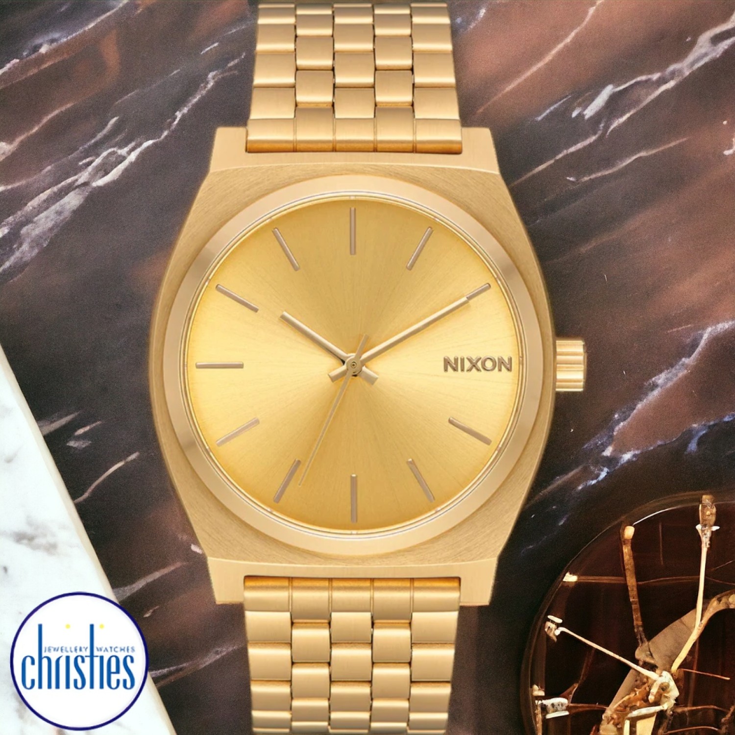 A04551100 NIXON Mens Time Teller All Gold A045-511-00 NIXON Watches Auckland |Nixon watches are often chosen as gifts due to their stylish designs and functionality.