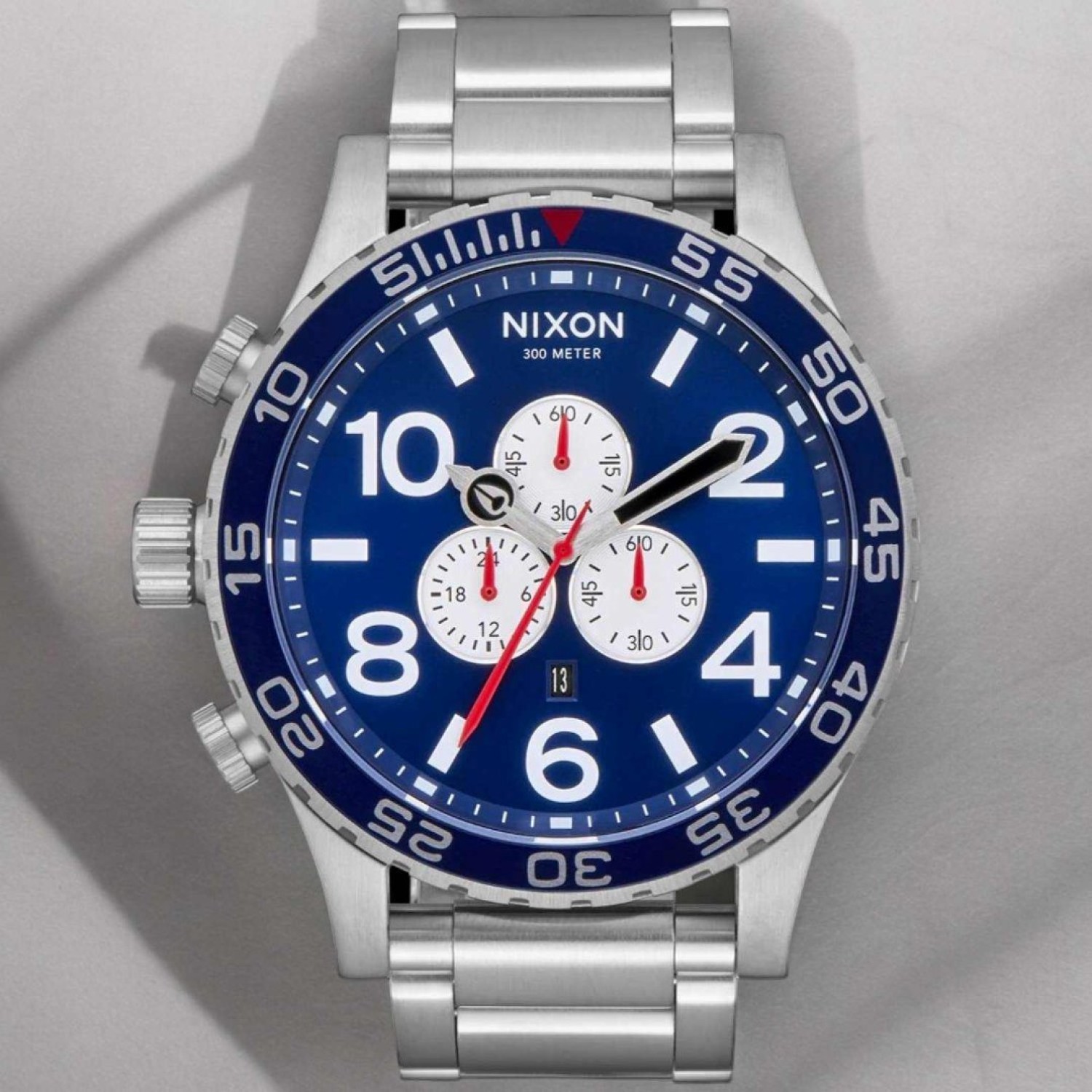 Christies Jewellery - A083509100 NIXON Mens 51-30 Chronograph Watch with Blue Dial A083509100 NIXON Mens 51-30 Chronograph Watch A083-509-100 NIXON Watches Auckland |Nixon watches are often chosen as gifts due to their stylish designs and functionality.