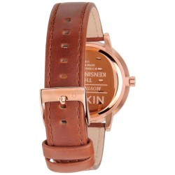 A108104500 NIXON Kensington Leather Rose Gold White Dial