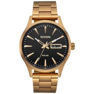 A134651000 Nixon Sentry Solar – Gold Case with Black Dial