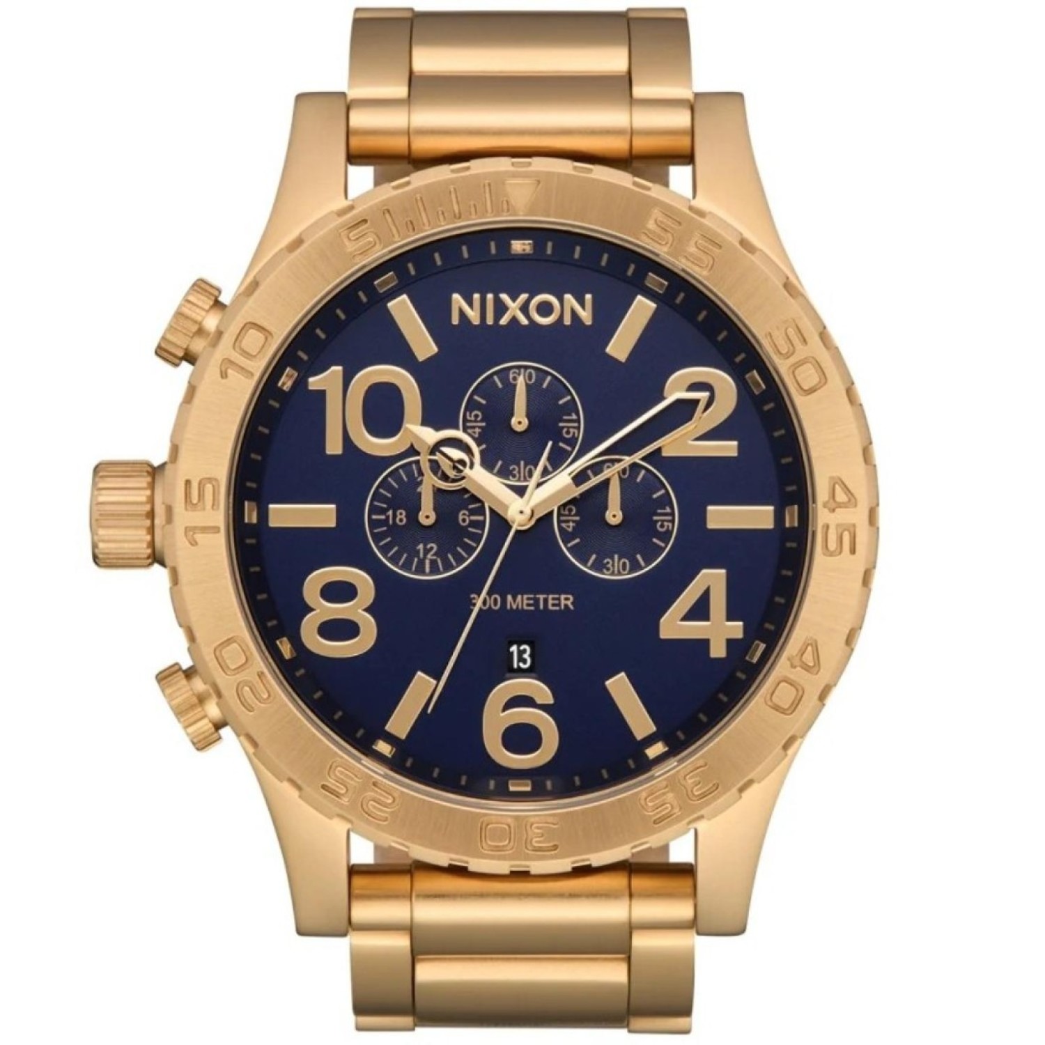 A1389333400 NIXON 51-30 Gold-Blue Sunray Chronograph Watch – NIXON Watches Auckland |Nixon watches are often chosen as gifts due to their stylish designs and functionality. A1389333400 NIXON 51-30 Gold-Blue Sunray Chronograph Watch by NIXON Watches Auckland |Nixon watches are often chosen as gifts due to their stylish designs and functionality.