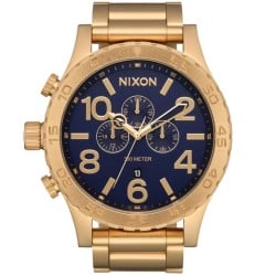 A1389333400 NIXON 51-30 Gold-Blue Sunray Chronograph Watch