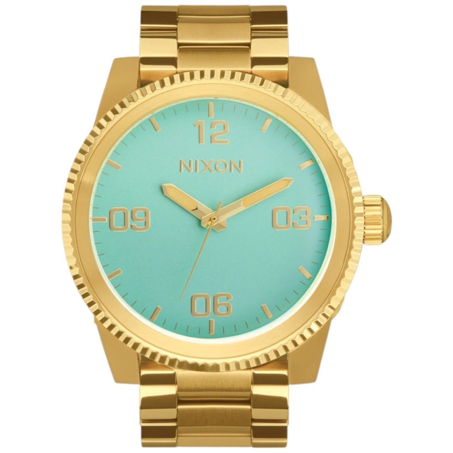 Christies Jewellery – Nixon Corporal Bold A346534500 Watch NZ Nixon Corporal Watch A346534500 – Gold Case & Turquoise Dial | Men's Watches NZ