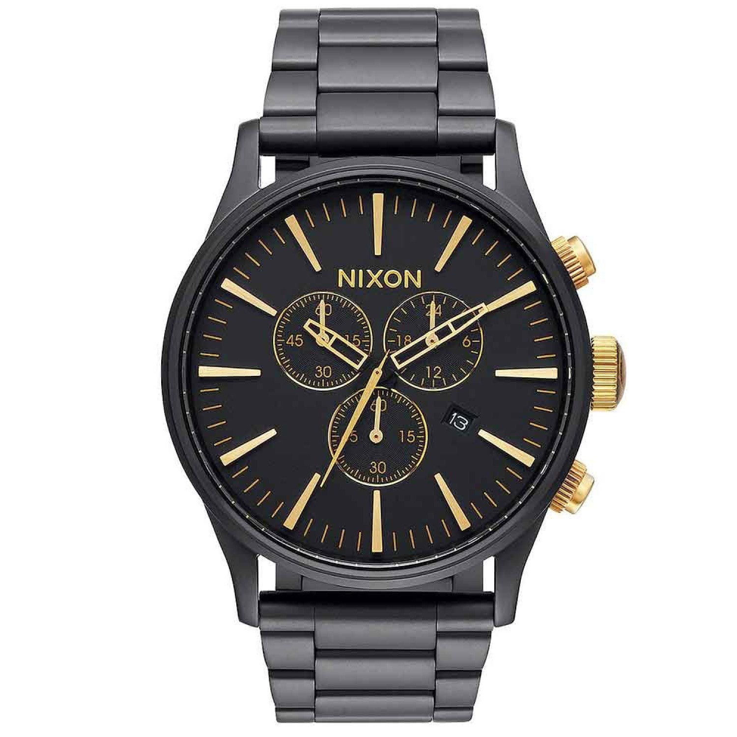 A3861041 NIXON Mens SENTRY Chronograph Watch. Anything but standard, this custom-built chronograph helps strike a rugged balance of technical functionality and elevated style.2 Year  Guarantee 3 Months No Payments and Interest for Q Card holders This watc